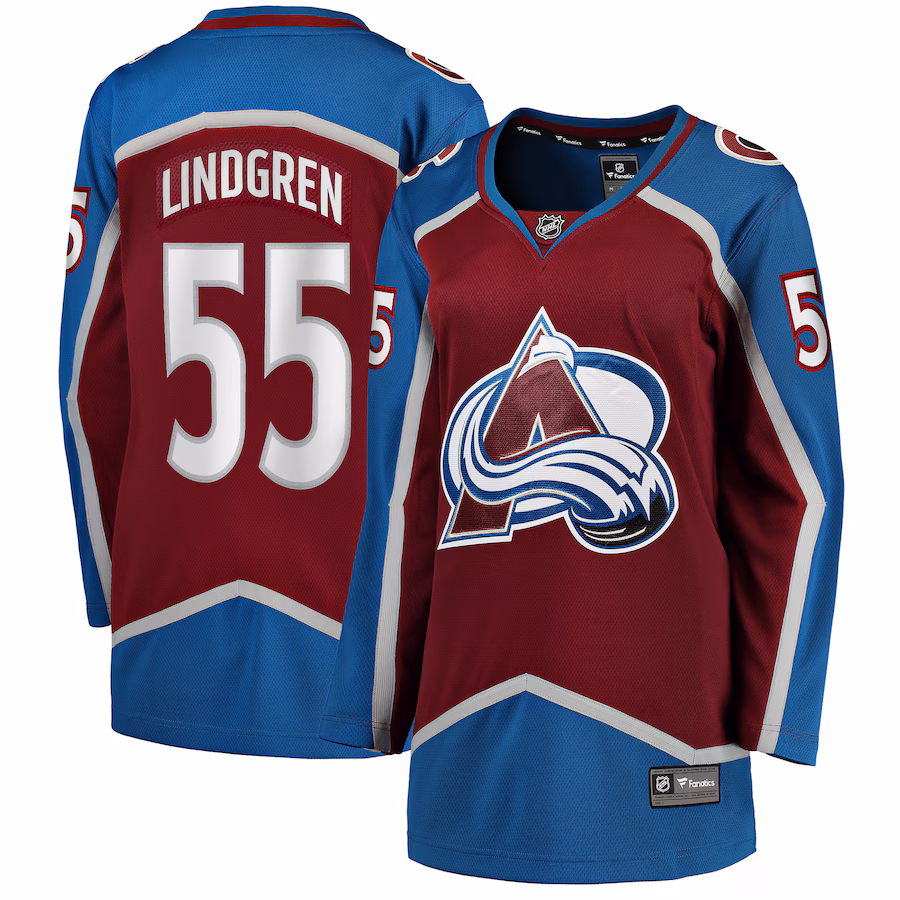 Women's Colorado Avalanche Ryan Lindgren Fanatics Burgundy Home Breakaway Player Jersey - ujerseystore