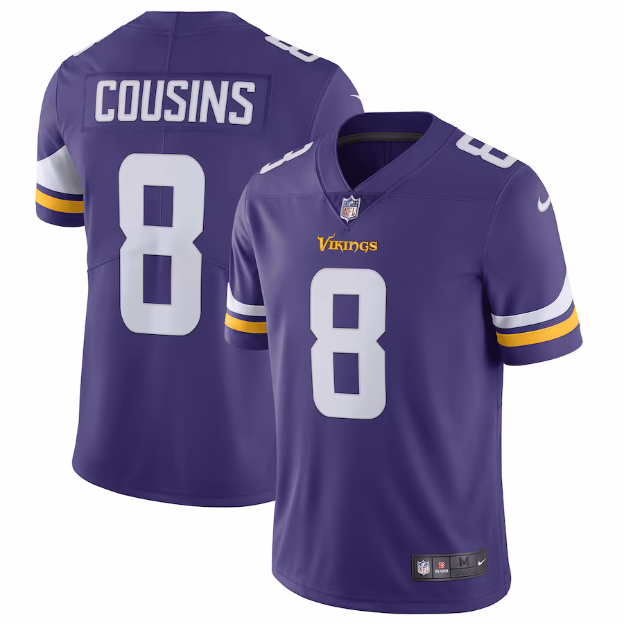 Men's Minnesota Vikings Kirk Cousins Nike Purple Vapor Untouchable Limited Jersey - ujerseystore