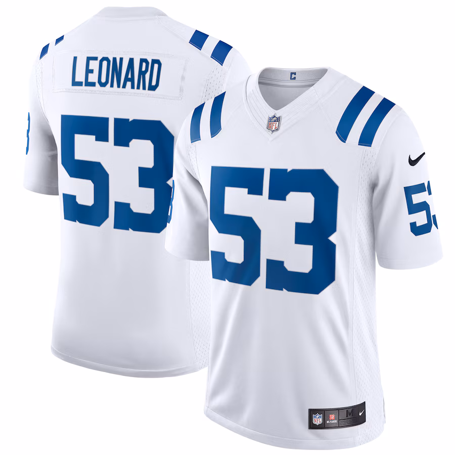 Men's Indianapolis Colts Shaquille Leonard Nike White Vapor Limited Jersey - ujerseystore
