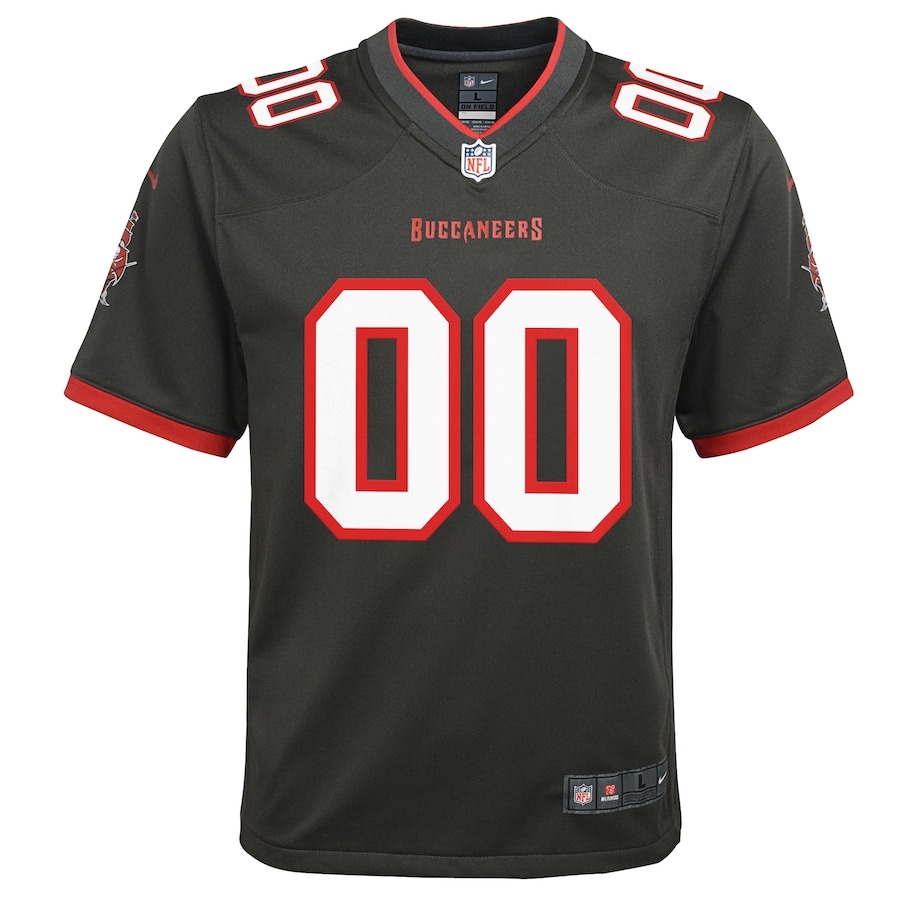 Youth Tampa Bay Buccaneers Nike Pewter Alternate Custom Game Jersey - ujerseystore