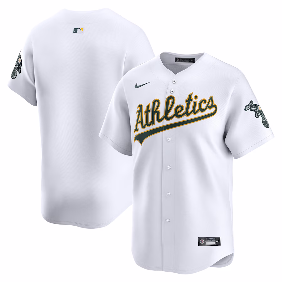 Men's Oakland Athletics Nike White Home Limited Jersey - ujerseystore