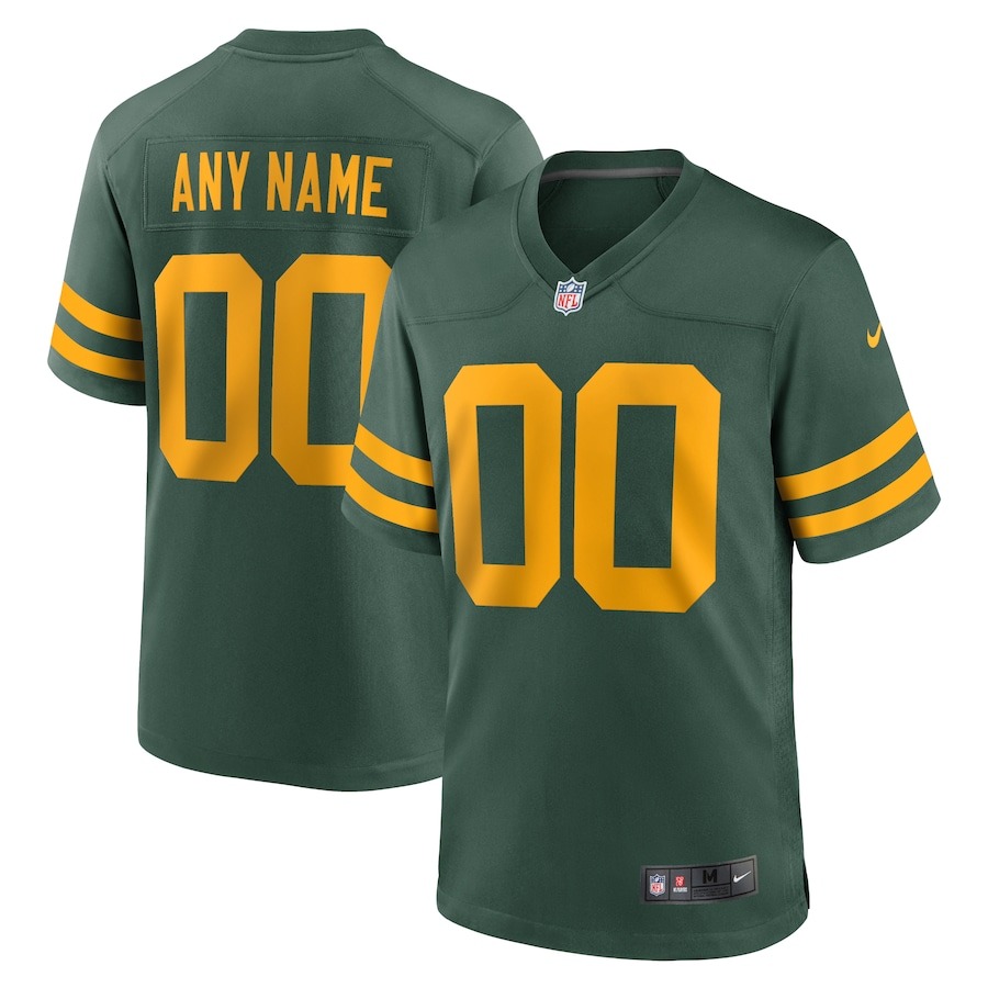 Men's Green Bay Packers Nike Green Alternate Custom Jersey - ujerseystore