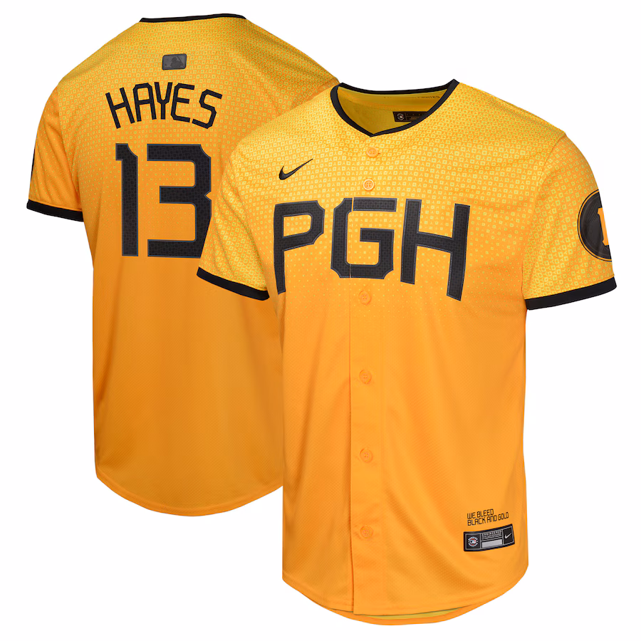 Youth Pittsburgh Pirates Ke'Bryan Hayes Nike Gold City Connect Limited Player Jersey - ujerseystore