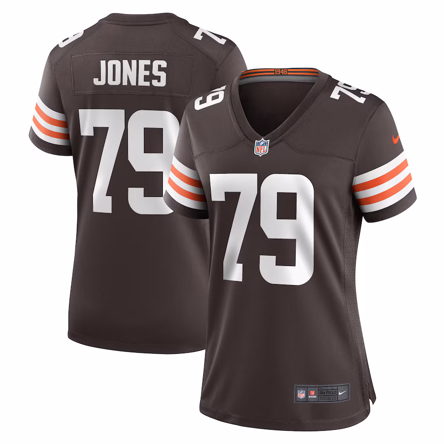 Women's Cleveland Browns Dawand Jones Nike  Brown Team Game Jersey - ujerseystore