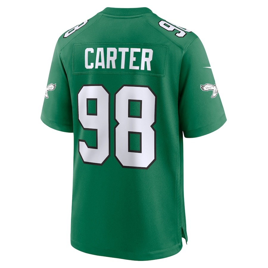 Men's Philadelphia Eagles Jalen Carter Nike Kelly Green Alternate Game Jersey - ujerseystore