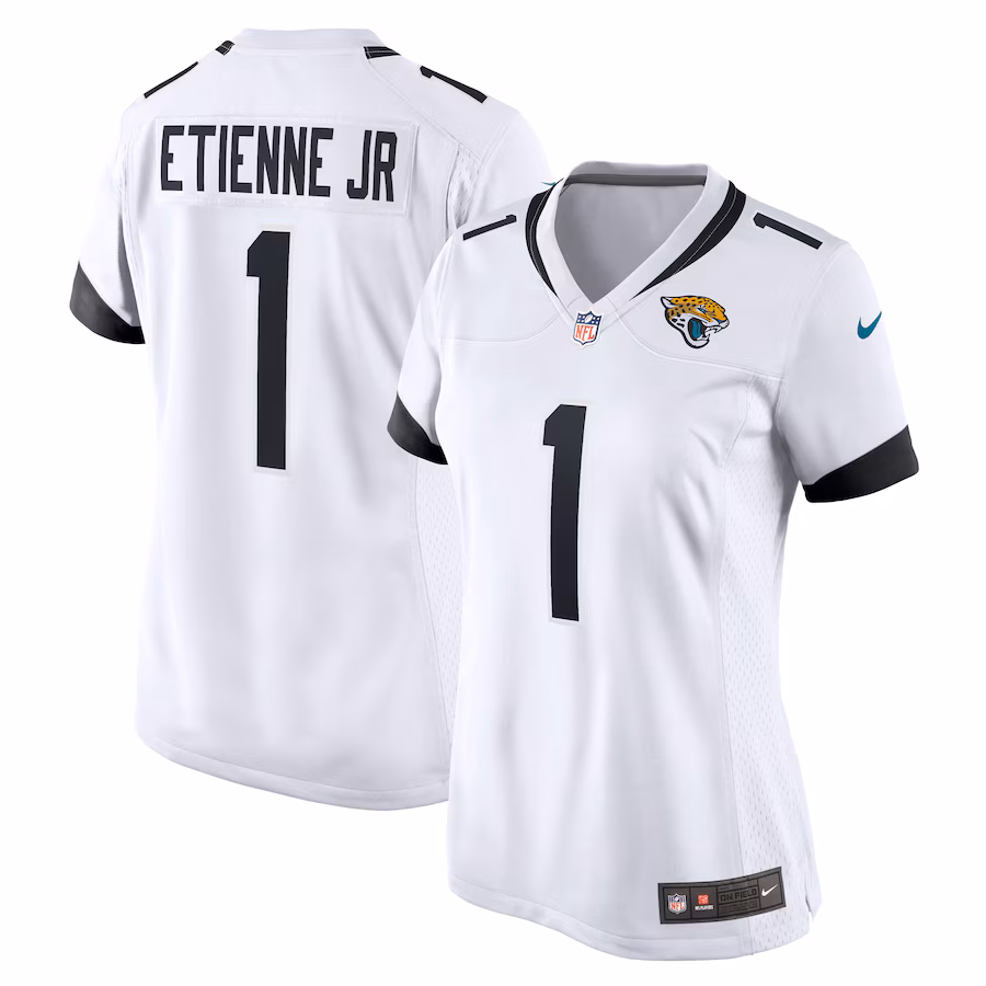Women's Jacksonville Jaguars Travis Jr. Etienne Nike White Game Player Jersey - ujerseystore
