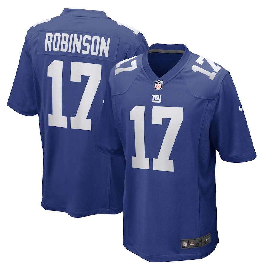 Men's New York Giants Wan'Dale Robinson Nike Royal Game Player Jersey - ujerseystore