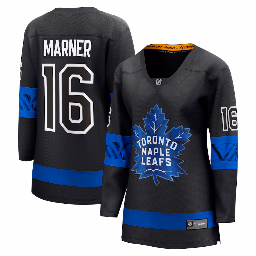 Women's Toronto Maple Leafs Mitchell Marner Fanatics Black Alternate Premier Breakaway Reversible Player Jersey - ujerseystore