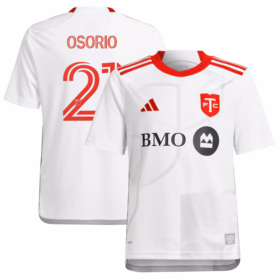 Youth Toronto FC Jonathan Osorio adidas White 2024 GTA Kit Replica Player Jersey - ujerseystore