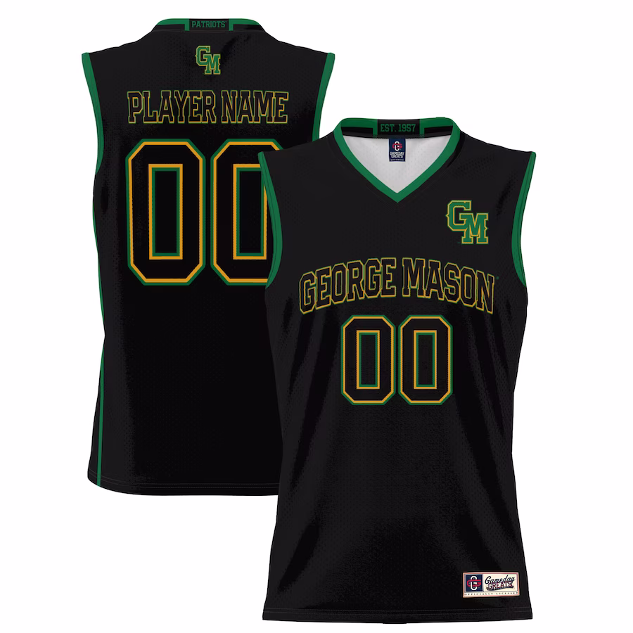 George Mason Patriots GameDay Greats Unisex  Lightweight NIL Pick-A-Player Basketball Jersey - Black - ujerseystore