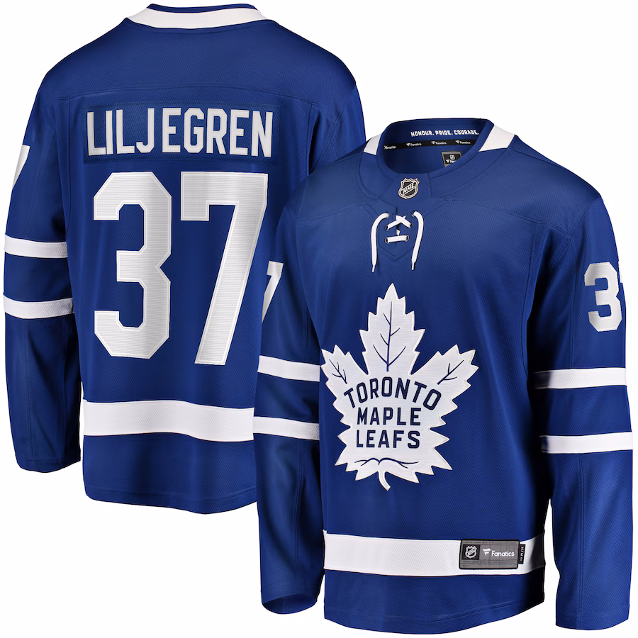 Men's Toronto Maple Leafs Timothy Liljegren Fanatics Blue Home Premier Breakaway Player Jersey - ujerseystore