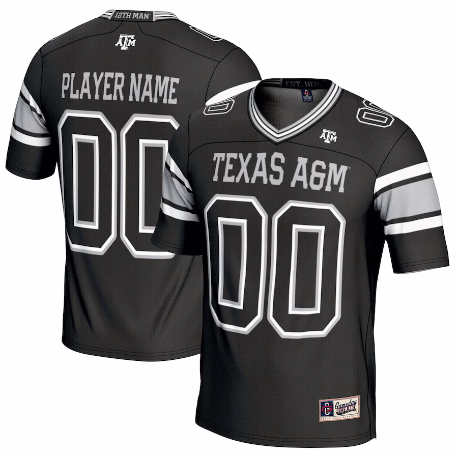 Texas A&M Aggies GameDay Greats NIL Pick-A-Player Football Jersey - Black - ujerseystore
