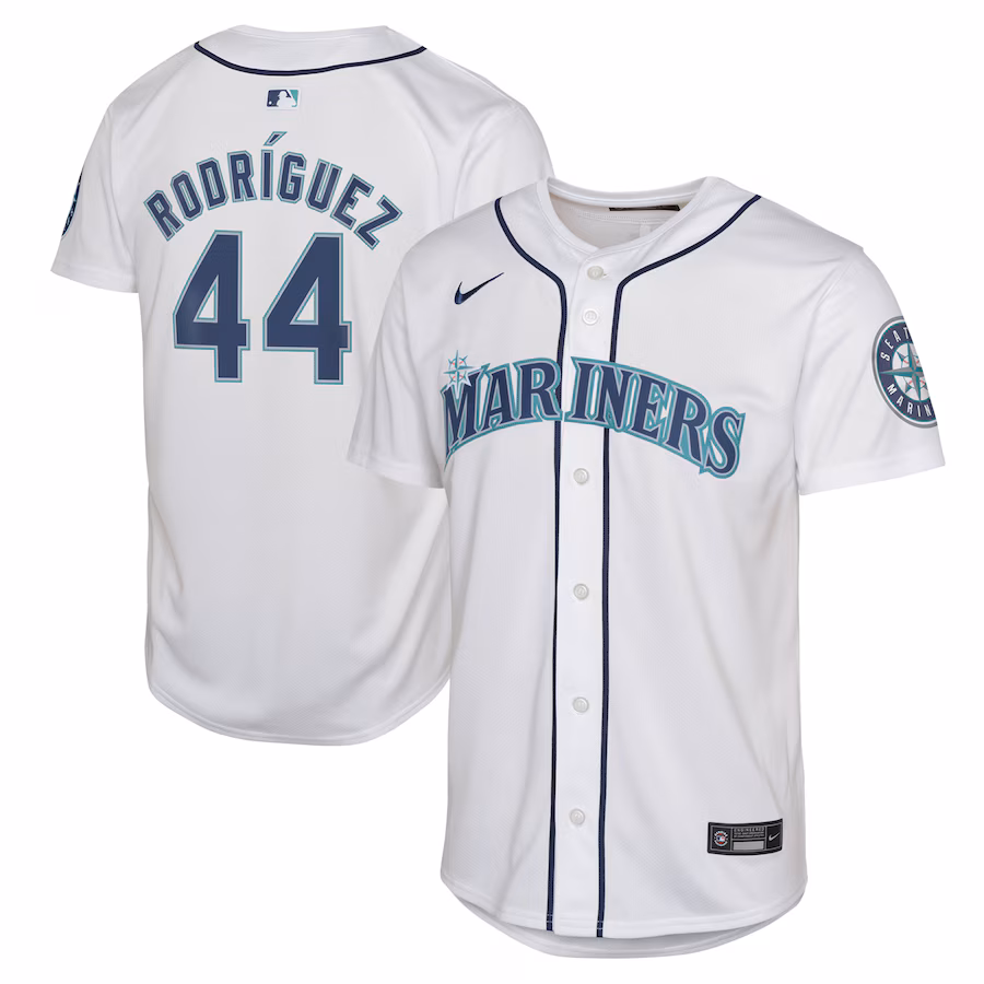 Youth Seattle Mariners Julio Rodríguez Nike White Home Limited Player Jersey - ujerseystore