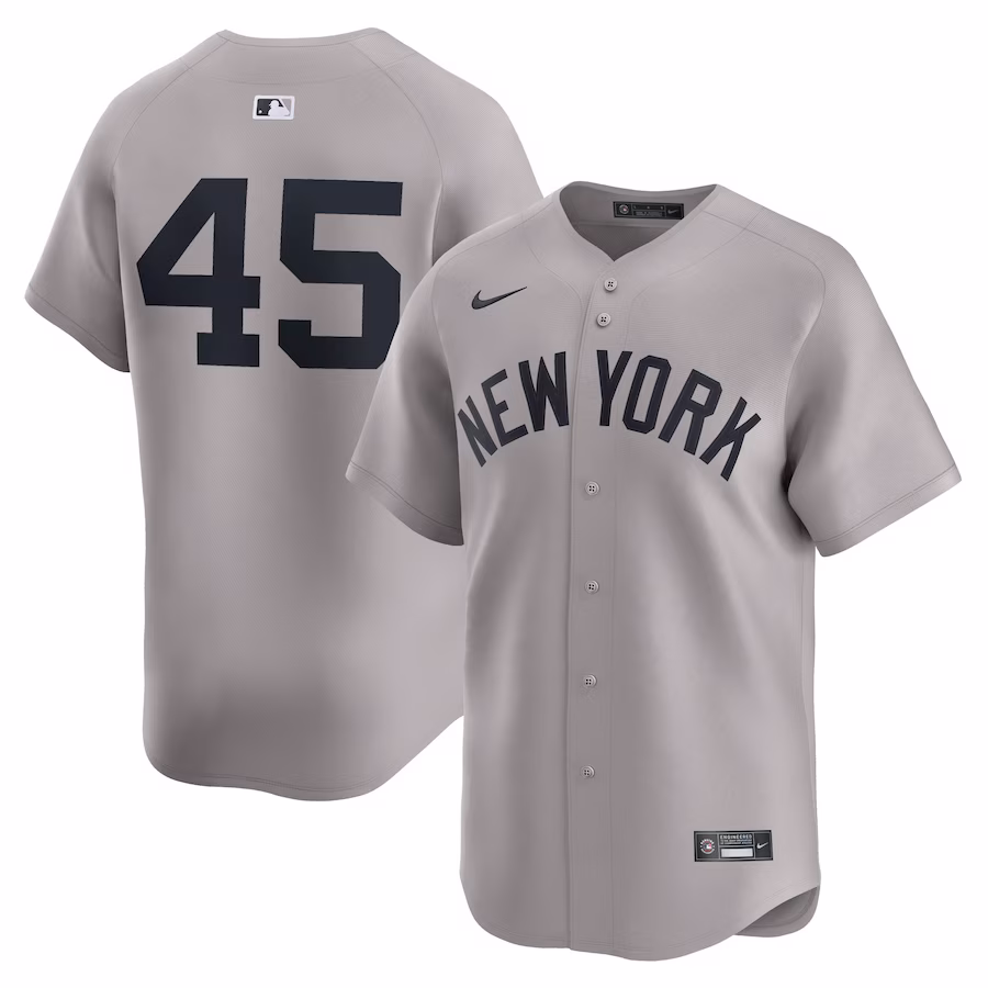 Men's New York Yankees Gerrit Cole Nike Gray Away Limited Player Jersey - ujerseystore