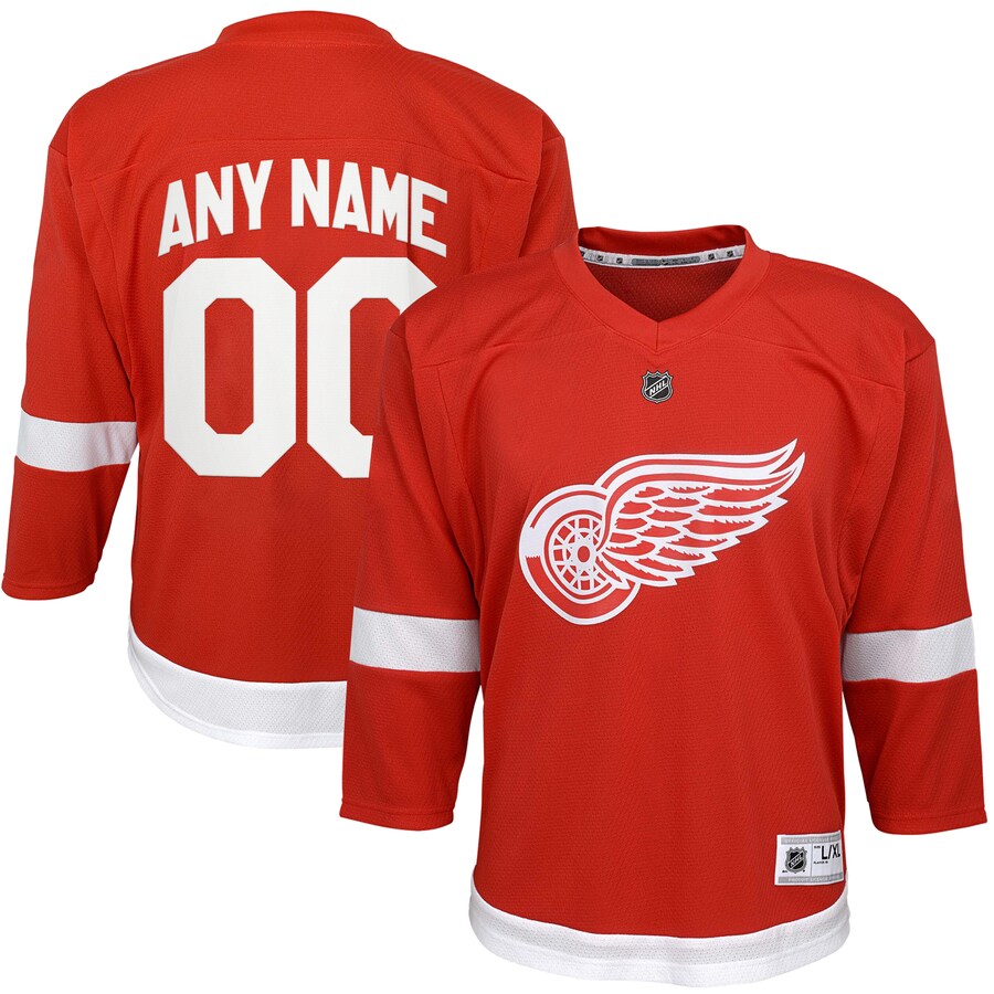 Youth Detroit Red Wings Red Home Replica Custom Jersey - ujerseystore