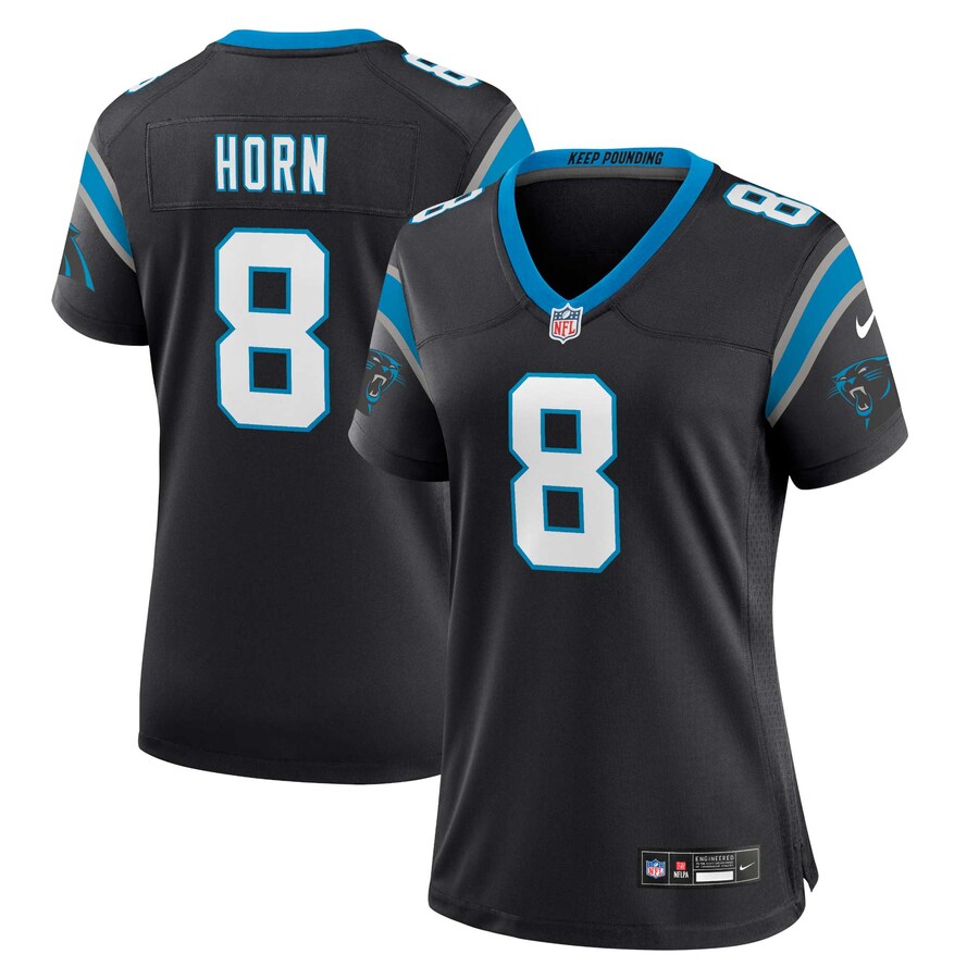 Women's Carolina Panthers Jaycee Horn Nike Black Player Jersey - ujerseystore