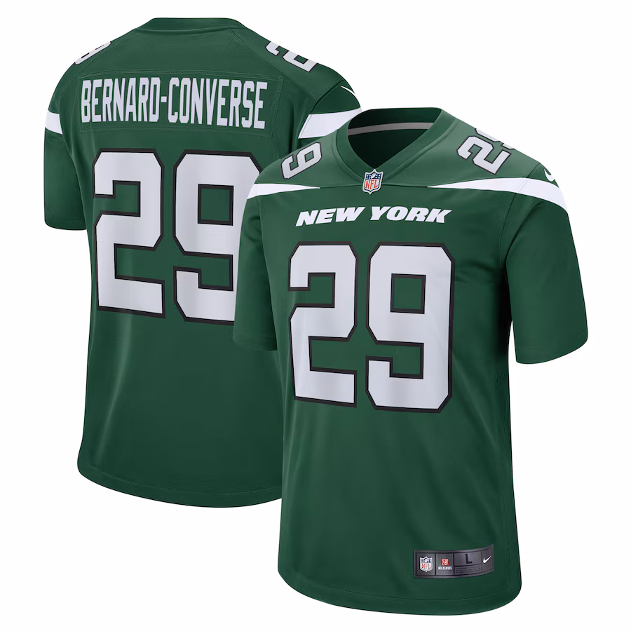 Men's New York Jets Jarrick Bernard Converse Nike Gotham Green  Game Jersey - ujerseystore