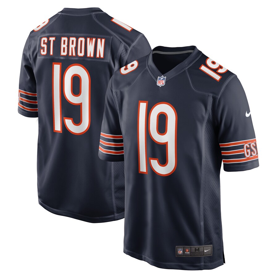 Men's Chicago Bears Equanimeous St. Brown Nike Navy Game Player Jersey - ujerseystore