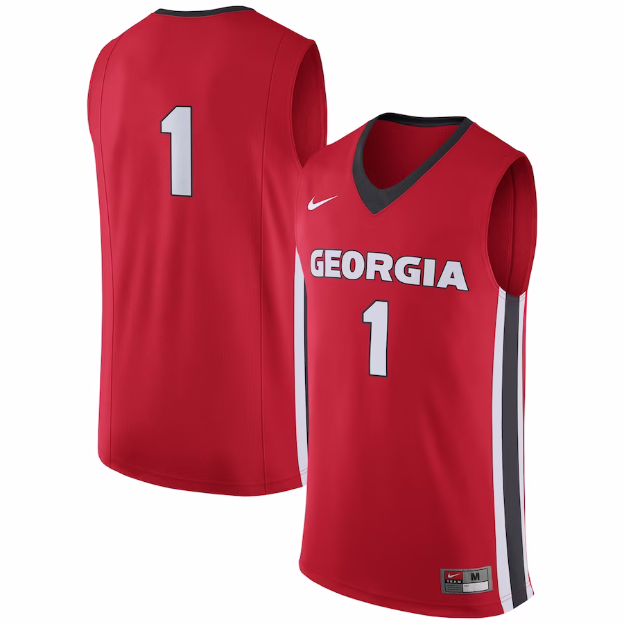 #1 Georgia Bulldogs Nike Replica Jersey - Red - ujerseystore