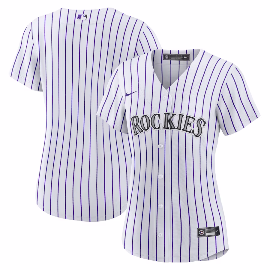 Women's Colorado Rockies Nike White Home Blank Replica Jersey - ujerseystore