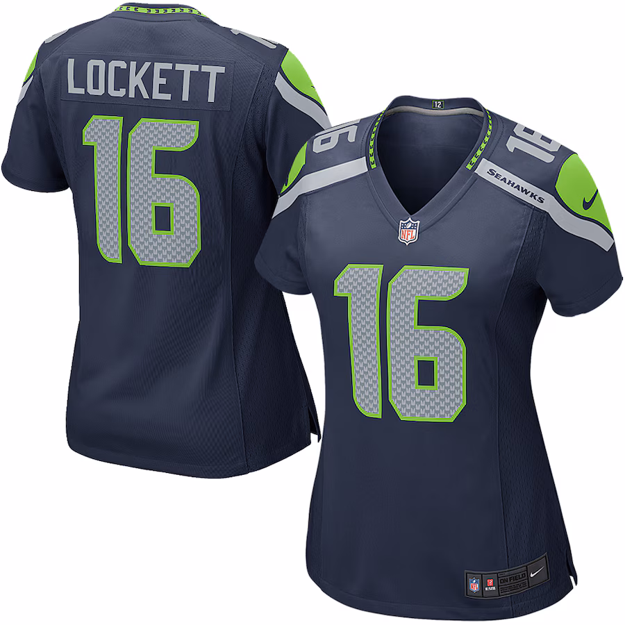 Women's Seattle Seahawks Tyler Lockett Nike Navy Player Jersey - ujerseystore