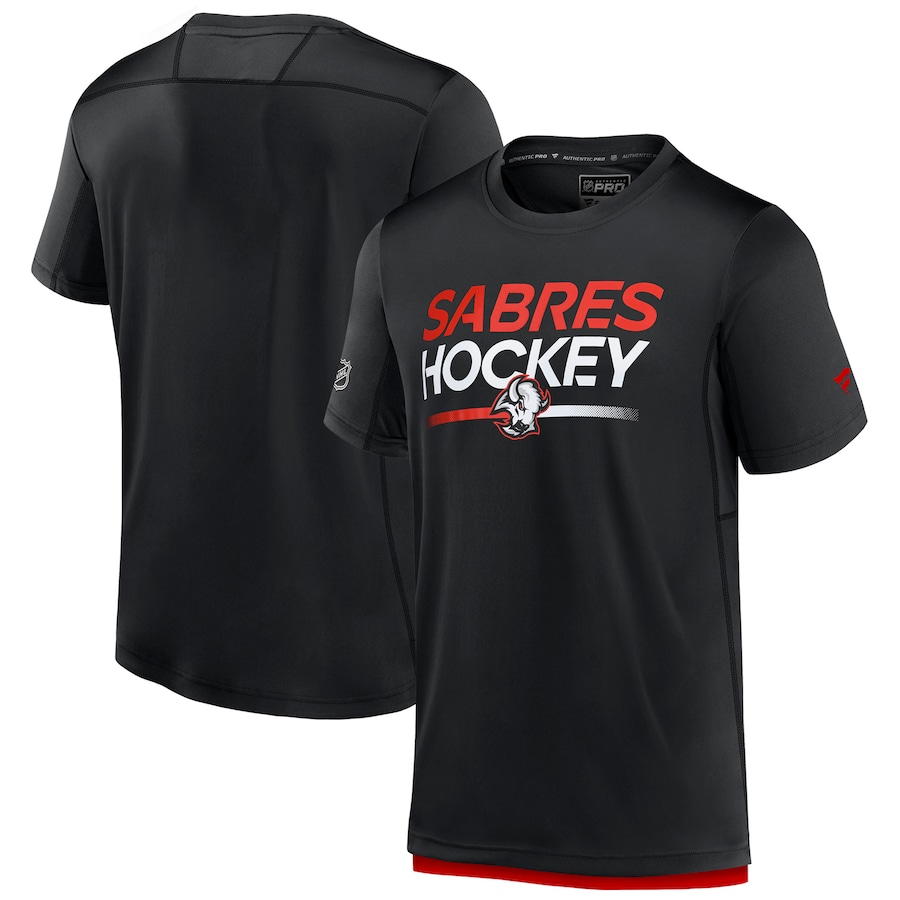 Men's Buffalo Sabres Fanatics Black Authentic Pro Tech T-Shirt - ujerseystore