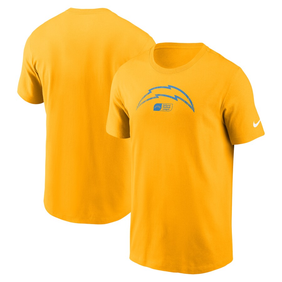 Men's Los Angeles Chargers Nike Gold Faded Essential T-Shirt - ujerseystore