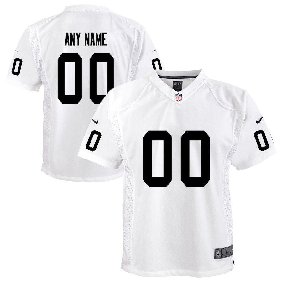 Youth Las Vegas Raiders Nike White Team Custom Game Jersey - ujerseystore