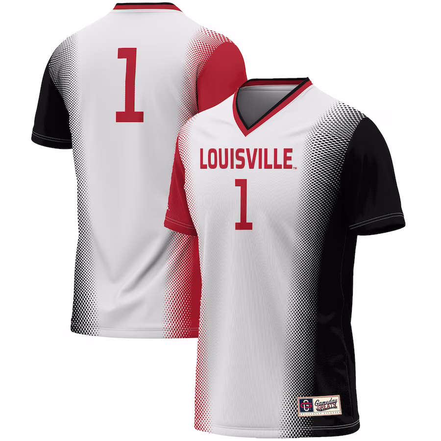 #1 Louisville Cardinals GameDay Greats Youth  Lightweight Women's Soccer Jersey - White - ujerseystore