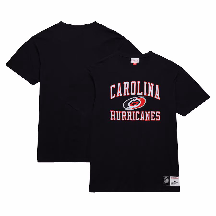 Men's Carolina Hurricanes Mitchell & Ness Black Legendary Slub T-Shirt - ujerseystore