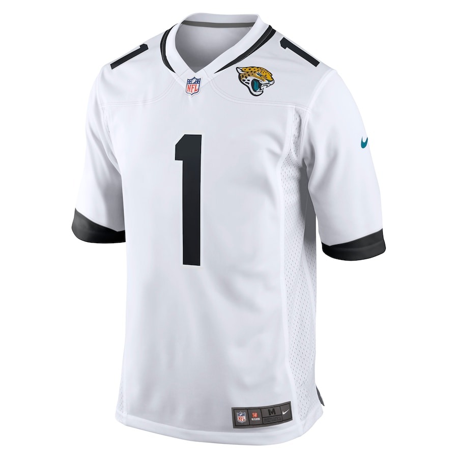 Men's Jacksonville Jaguars Travis Etienne Jr. Nike White Game Player Jersey - ujerseystore