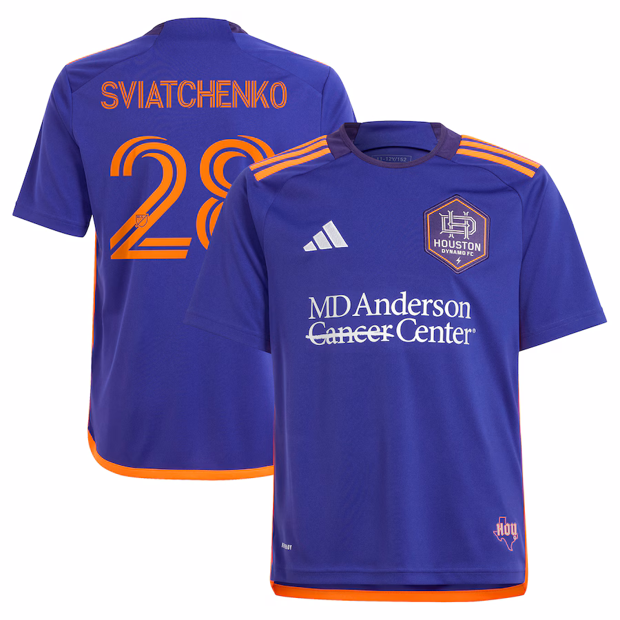 Youth Houston Dynamo FC Erik Sviatchenko adidas Purple 2024 Still Holdin' Replica Player Jersey - ujerseystore