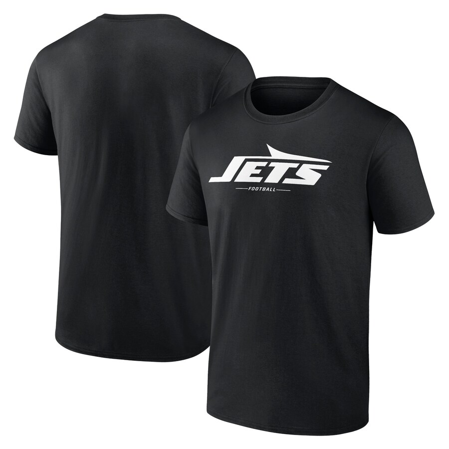 Men's New York Jets  Black Team Lockup T-Shirt - ujerseystore