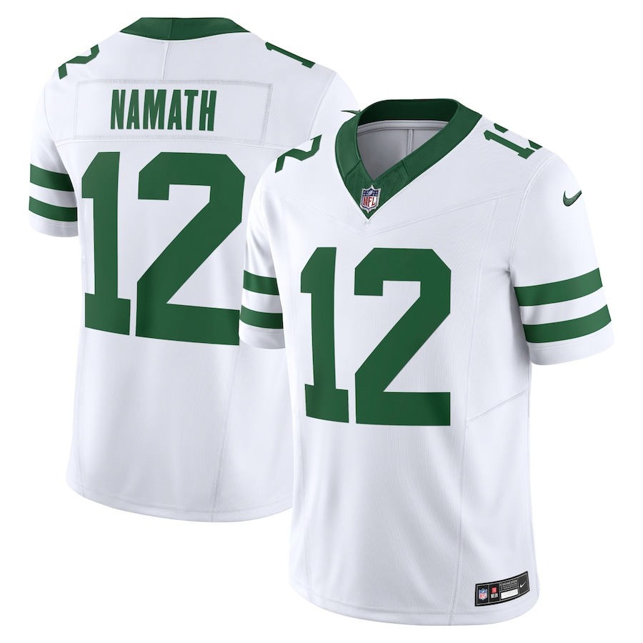 Men's New York Jets Joe Namath Nike Legacy White Vapor F.U.S.E. Limited Jersey - ujerseystore
