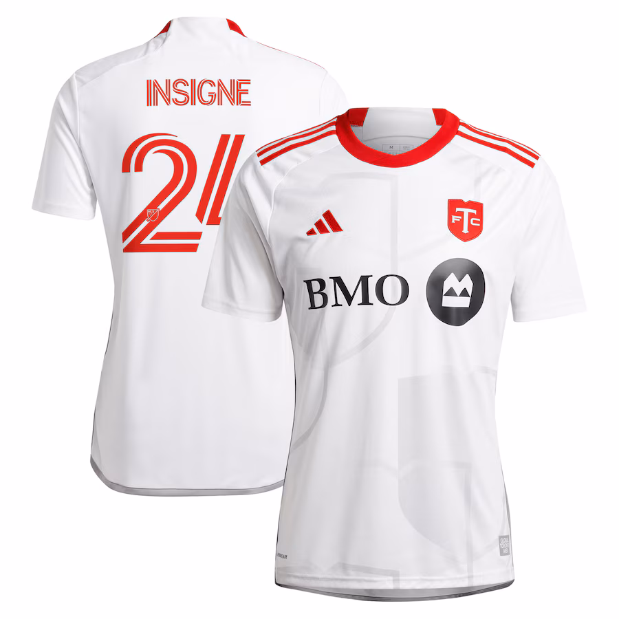 Men's Toronto FC Lorenzo Insigne adidas White 2024 GTA Kit Replica Player Jersey - ujerseystore