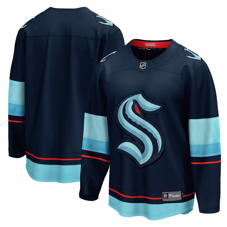 Men's Seattle Kraken Fanatics Deep Sea Blue Home Breakaway Jersey - ujerseystore