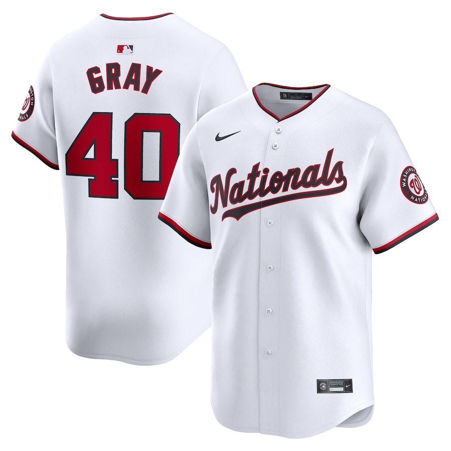 Men's Washington Nationals Josiah Gray Nike White Home Limited Player Jersey - ujerseystore