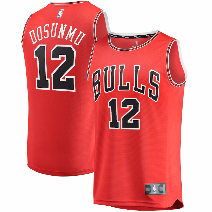 Men's Chicago Bulls Ayo Dosunmu Fanatics Red Fast Break Replica Jersey - Icon Edition - ujerseystore