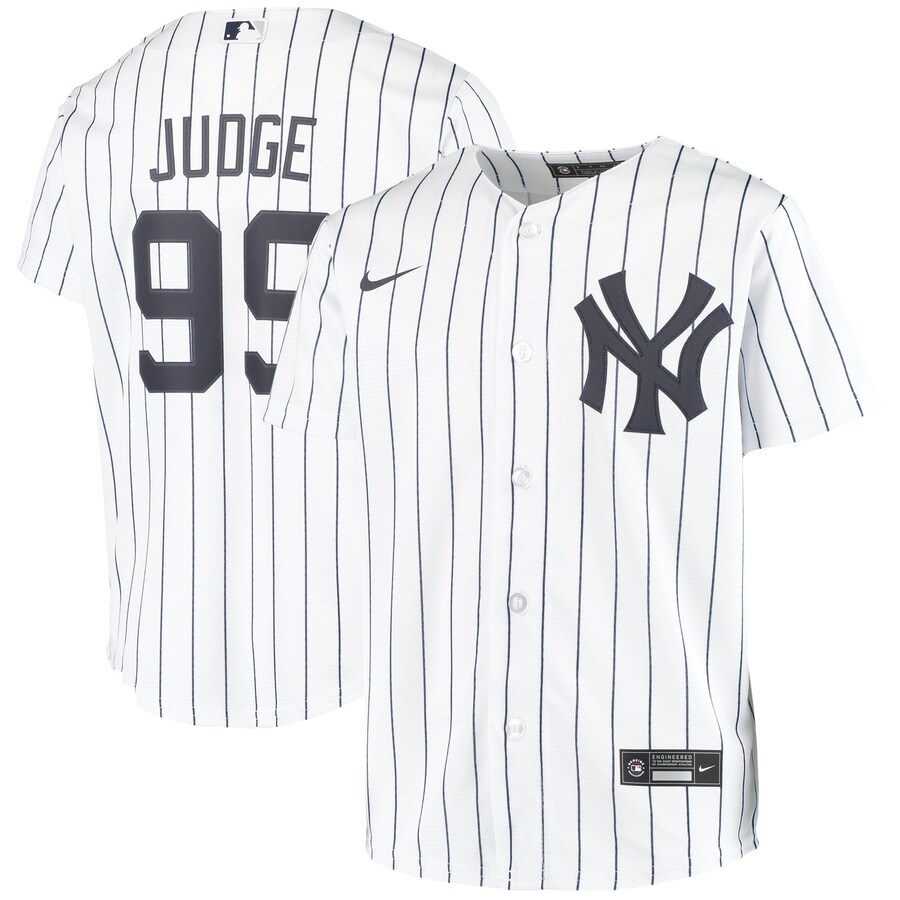Youth New York Yankees Aaron Judge Nike White Alternate Replica Player Jersey - ujerseystore