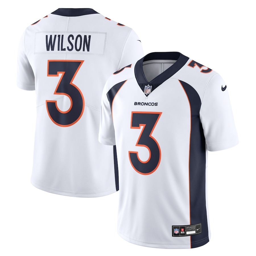 Men's Denver Broncos Russell Wilson Nike White  Vapor Untouchable Limited Jersey - ujerseystore
