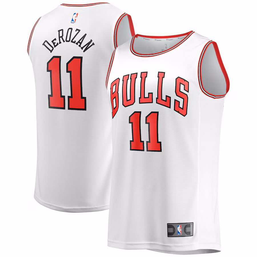 Men's Chicago Bulls DeMar DeRozan Fanatics White Fast Break Replica Jersey - Association Edition - ujerseystore