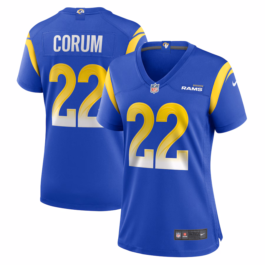 Women's Los Angeles Rams Blake Corum Nike  Royal  Game Jersey - ujerseystore