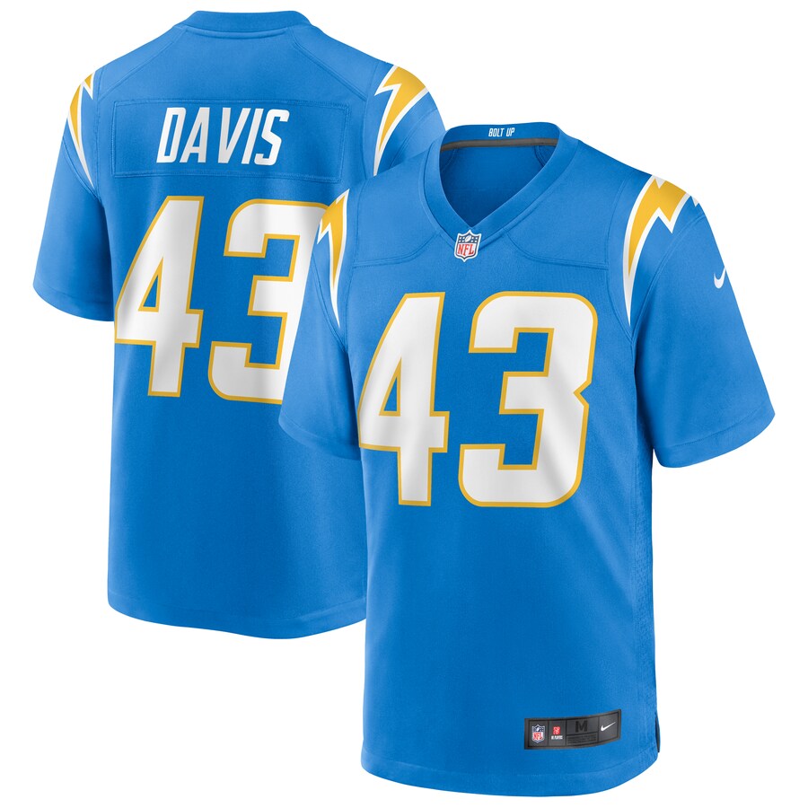 Men's Los Angeles Chargers Michael Davis Nike Powder Blue Game Jersey - ujerseystore