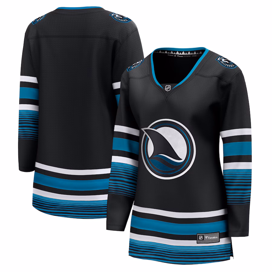 Women's San Jose Sharks Fanatics Black Alternate Premier Breakaway Jersey - ujerseystore