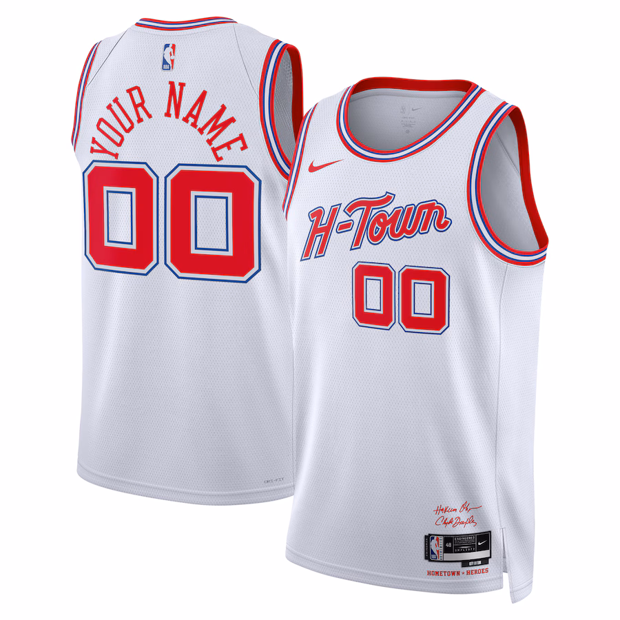Unisex Houston Rockets Nike White 2023/24 Custom Swingman Jersey - City Edition - ujerseystore