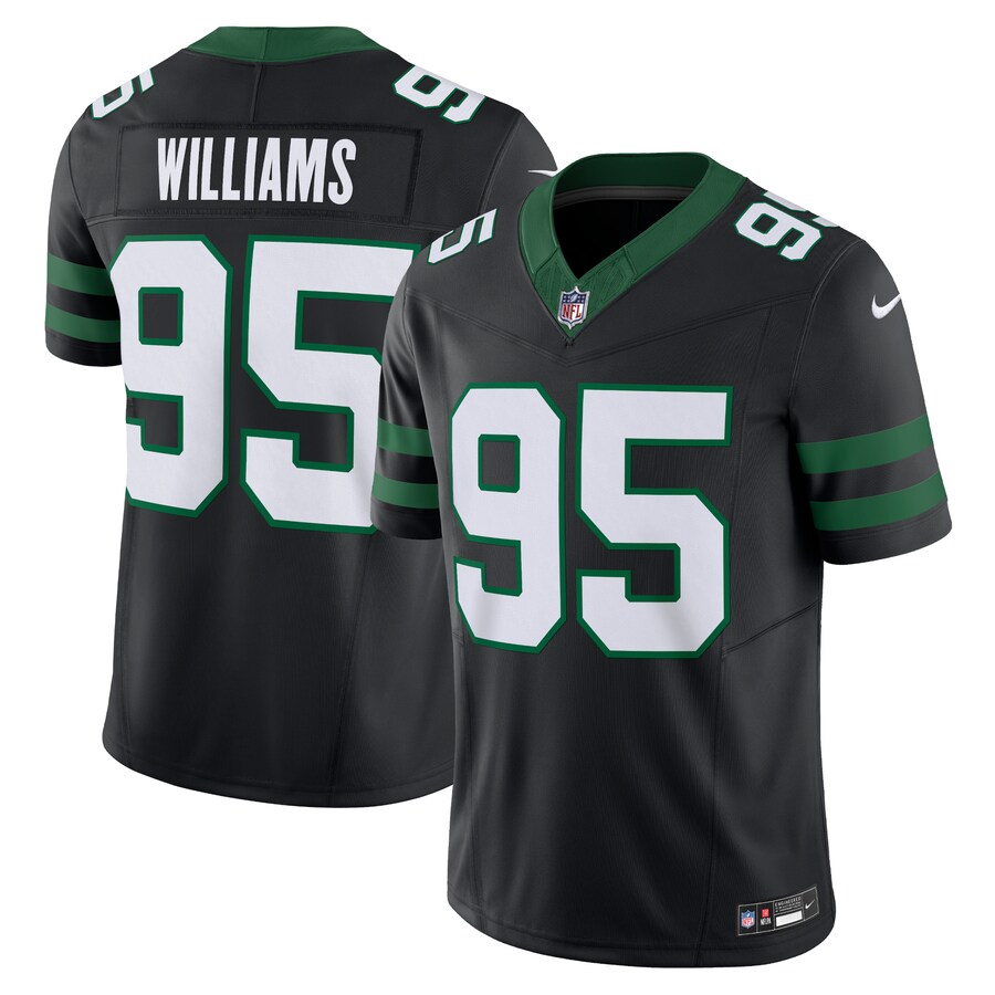 Men's New York Jets Quinnen Williams Nike Legacy Black Alternate Vapor F.U.S.E. Limited Jersey - ujerseystore