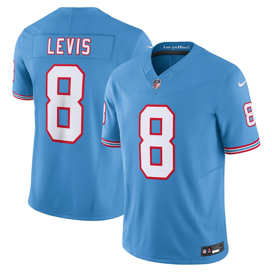 Men's Tennessee Titans Will Levis Nike Light Blue Alternate Oilers Throwback Vapor F.U.S.E. Limited Jersey - ujerseystore