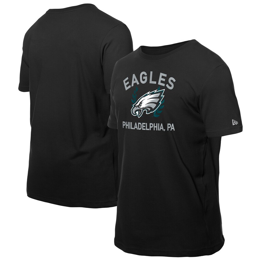 Men's Philadelphia Eagles New Era Black 2025 NFL Draft T-Shirt - ujerseystore