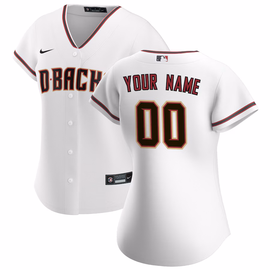 Women's Arizona Diamondbacks Nike White Home Replica Custom Jersey - ujerseystore