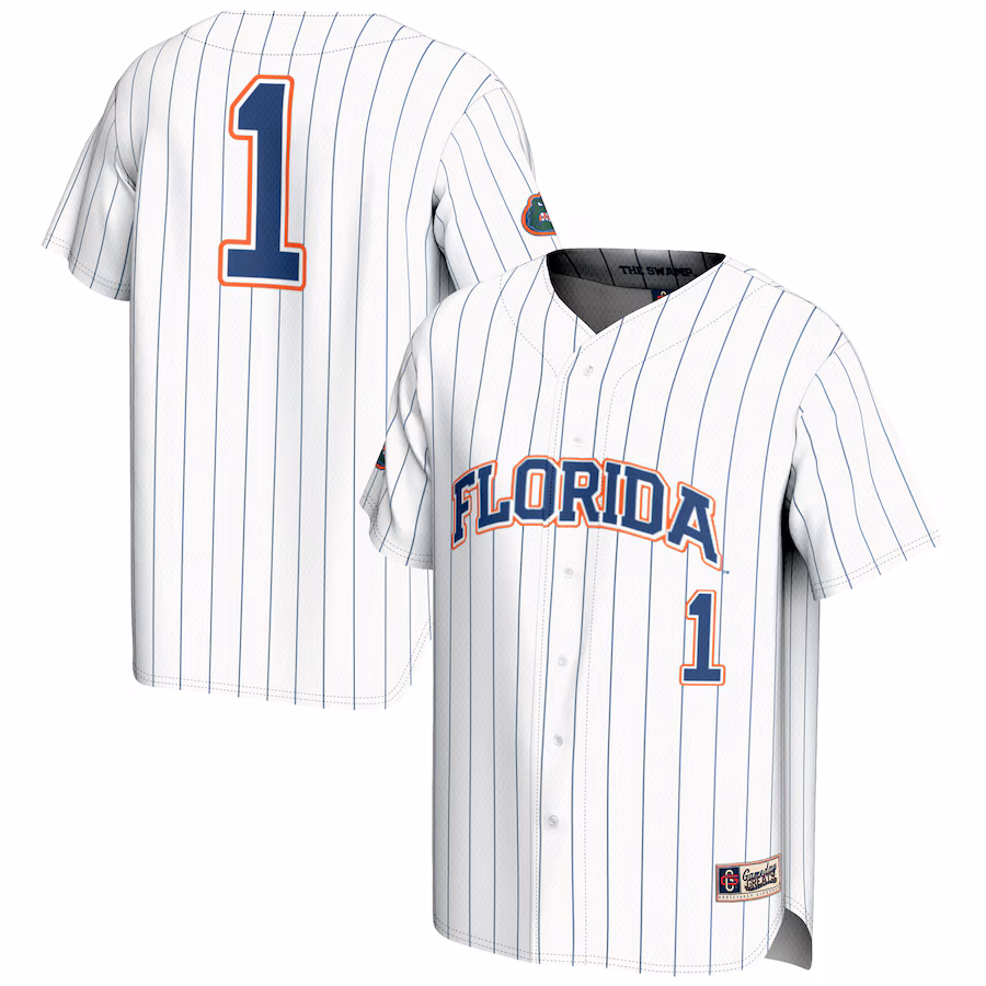 Unisex GameDay Greats #1 White Florida Gators Lightweight Baseball Jersey - ujerseystore